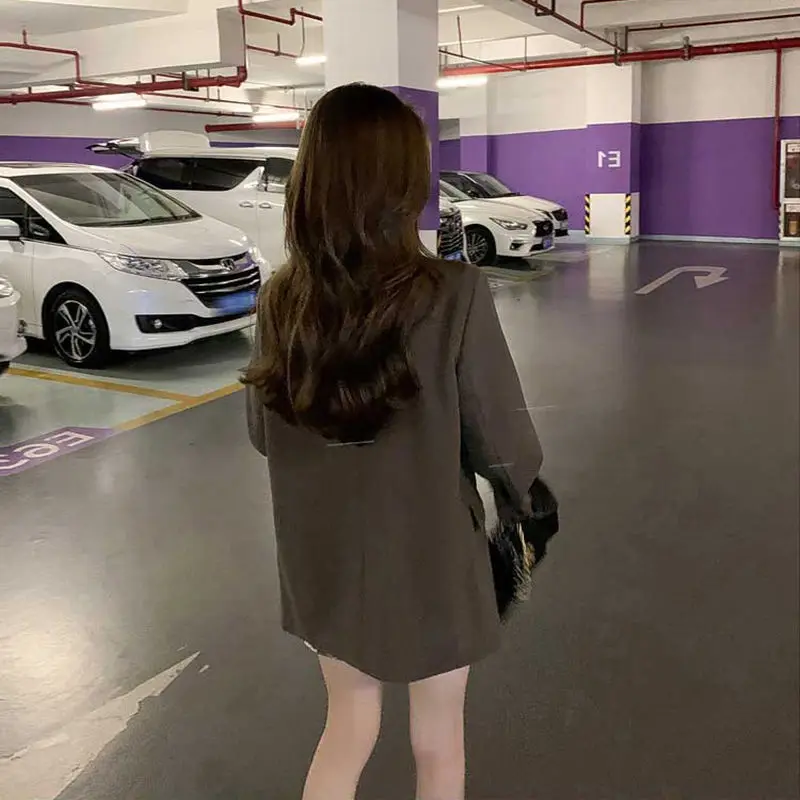 

Casual Woman Blazer Sacks Outwear V Neck Bow Tie Pockets Streetwear Outwears Office Lady Winter Breasted Clothes Large Coats