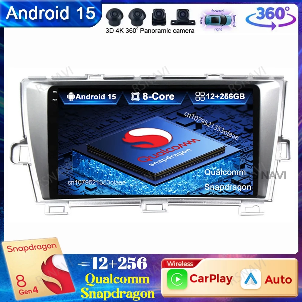 

Android 15 Car Radio For Toyota Prius XW30 2009 - 2015 Head Unit DVD Viedo Player QLED DSP Multimedia Autoradio Qualcomm BT GPS