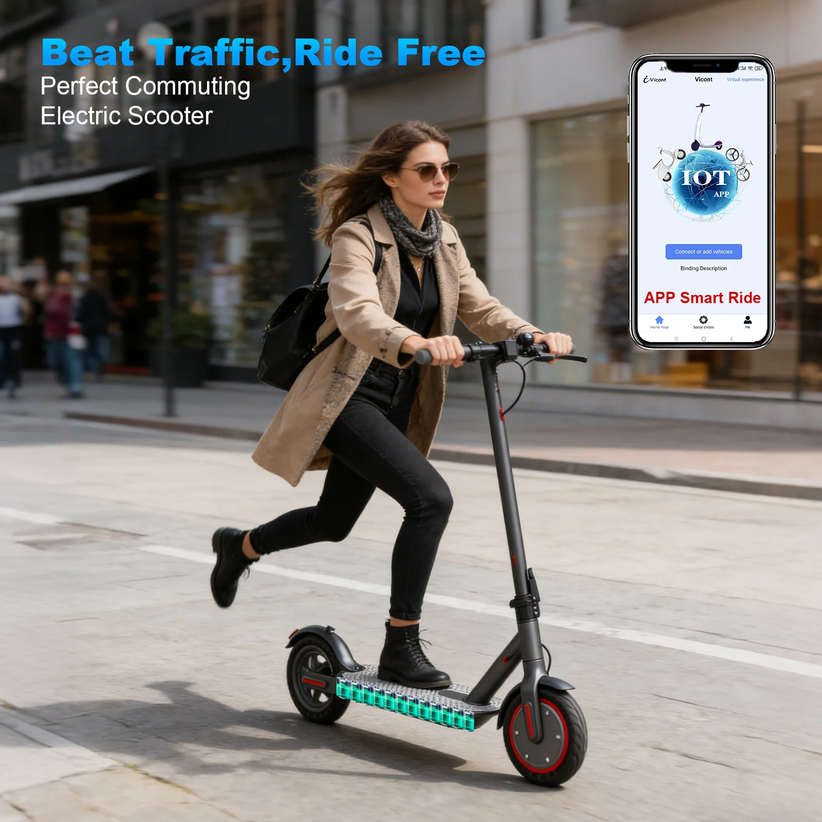 AOVOPRO ESMAX PRO/TX01 Elektroroller 36V25-45KM Reichweite E-Scooter für Erwachsene 2026 NEU Starker Antriebsmotor Roller – Detail 7