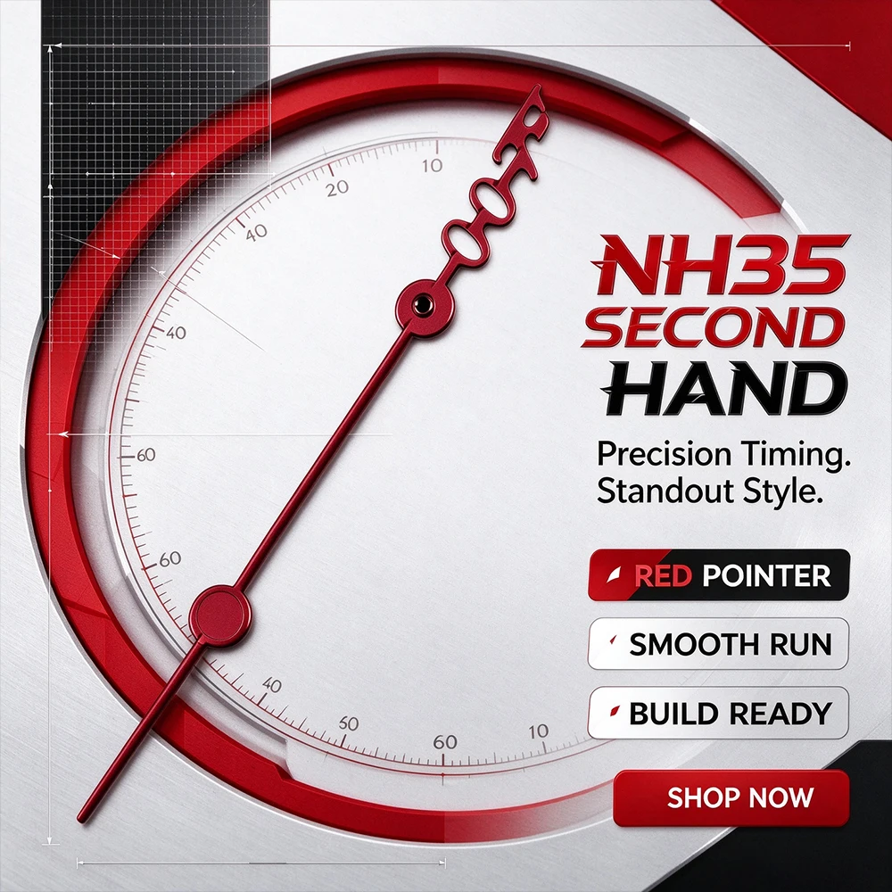 NH35 Watch Hands Custom Modified Hands Red Second Hand Luxury Wristwatch Needle Replacement for NH35 NH36 Movement Watch Parts