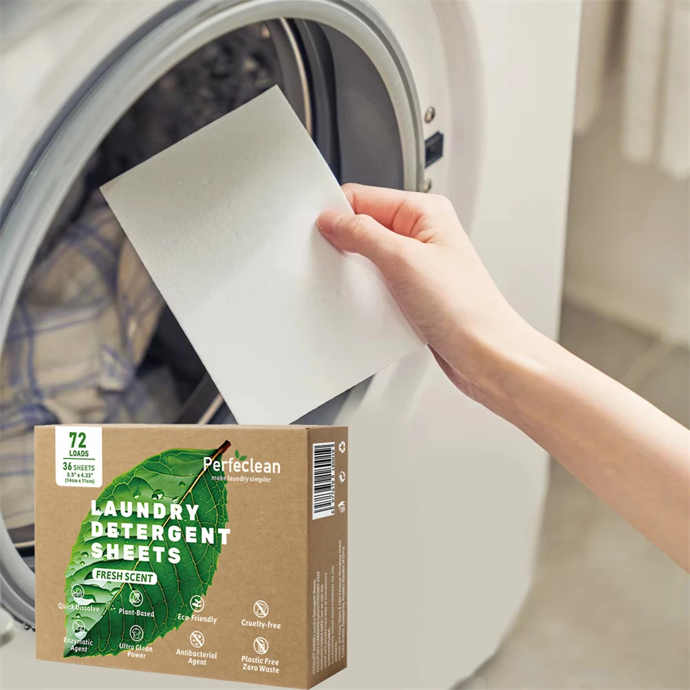 Laundry Detergent Sheets as Alternative to Soft Laundry Washing Powder Perfeclean Laundry Detergent Sheets