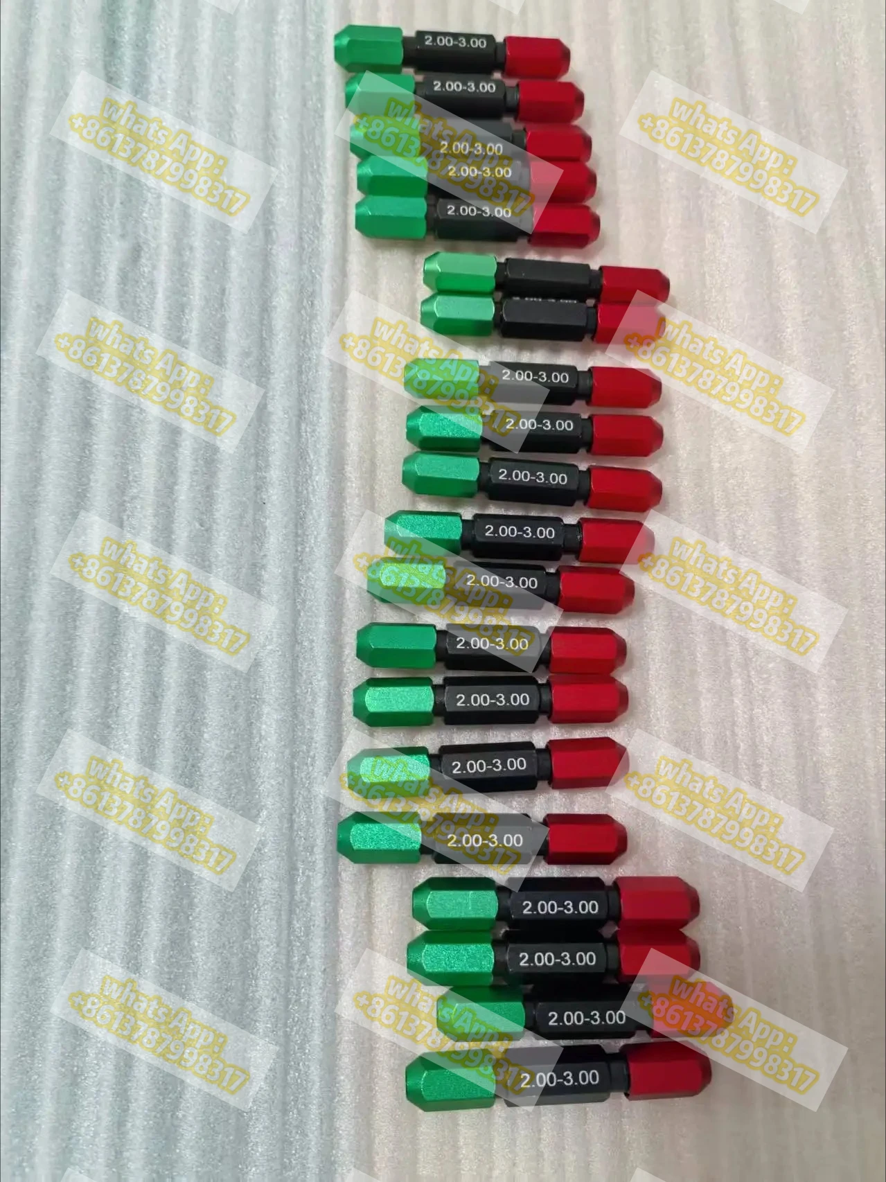 Adjustable Double-Head Inspection Tool,measuring rod,Pin guage handle,without engraving,range 0.1-1.0mm 30pcs&range 2-3mm 40pcs