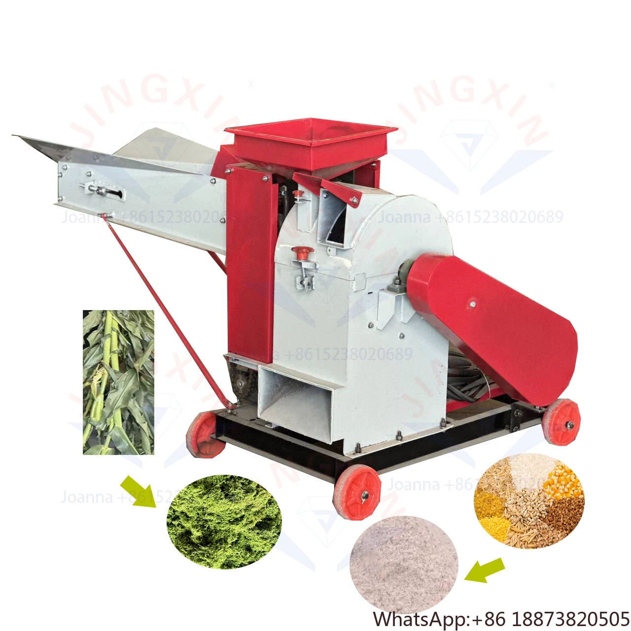 Fresh corn stalk crusher beater hay crushing corn grinding machine for animal use