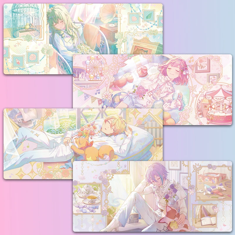 

Project Sekai Colorful Stage World Link Wonderlands Showtime WxS Emu Nene Rui Tsukasa Коврик для мыши с клавиатурой Игровой коврик для мыши XXL