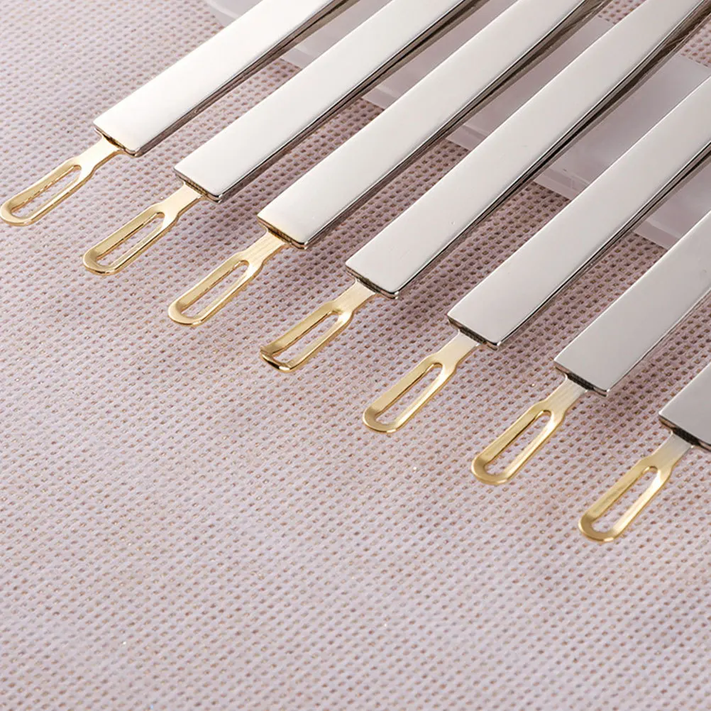 Pinça de cravo de aço inoxidável, 2 peças, dupla utilização, cortador de sobrancelha, aplicador de cílios postiços, ferramenta de maquiagem portátil