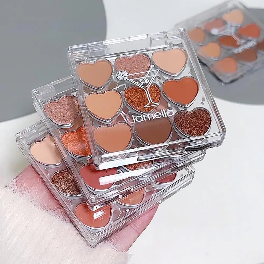 

7 г девять цветов Love Eyeshadow Orange Brown Palette 2025 New Earth Pearl Eyeshadow Shimmer Palette Pumpkin Matte Fine Peplu H7O3