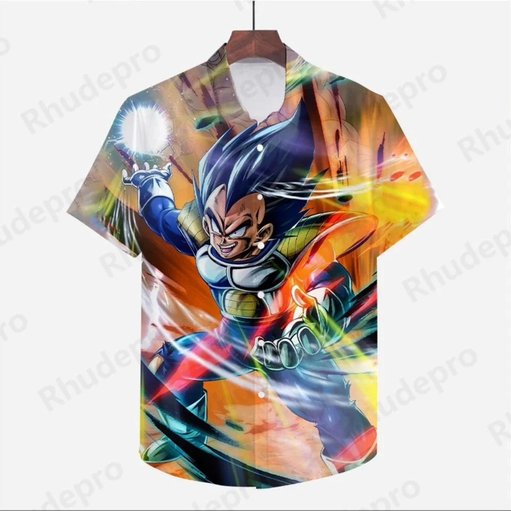 Chemise à Manches Courtes pour Homme, Vêtement Cool, Dragon Ball Z, Goku, Super Saiya, Haute Qualité, Voyage en Bord de Mer, Vegeta, Été