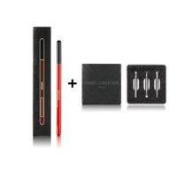 DSPIAE AT-PL Model Seepage Line Pen Updated Version Non-Slip Metal Handle  Coloring Tool Penetrating Pen Red