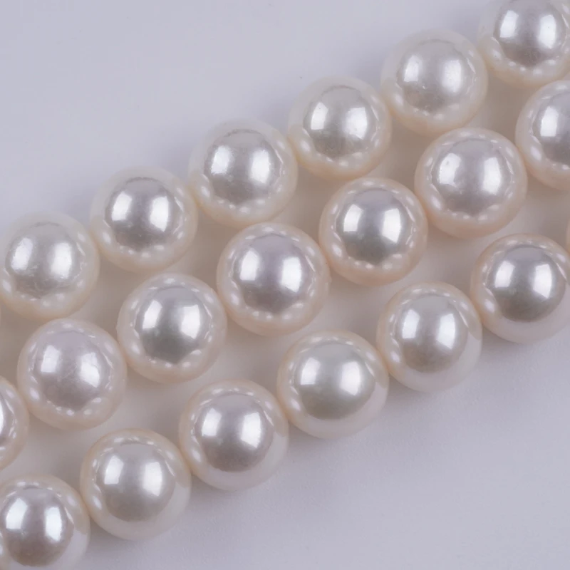 

Plating bright oil 7-9mm AAA white color natural white freshwater round pearl beads strand for jewelry making