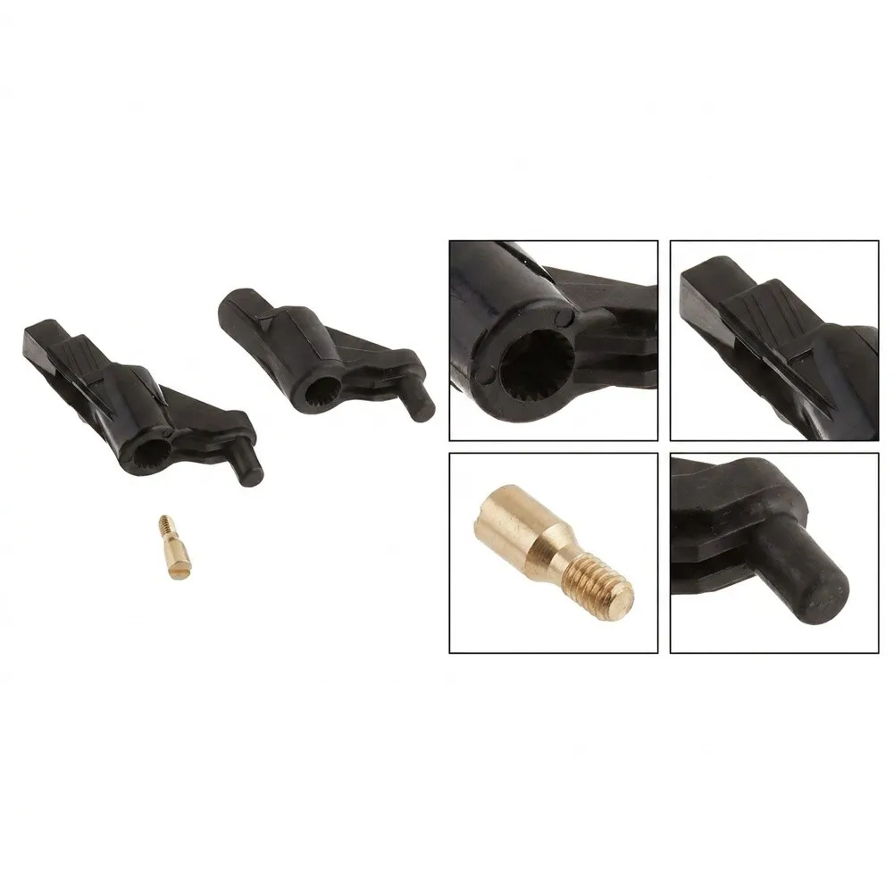 Faucet Handle Lever Adaptor Kit Compatible with Part 46265000 Includes 2 Black ABS Adaptors 1 Brass Screw 1 Spacer