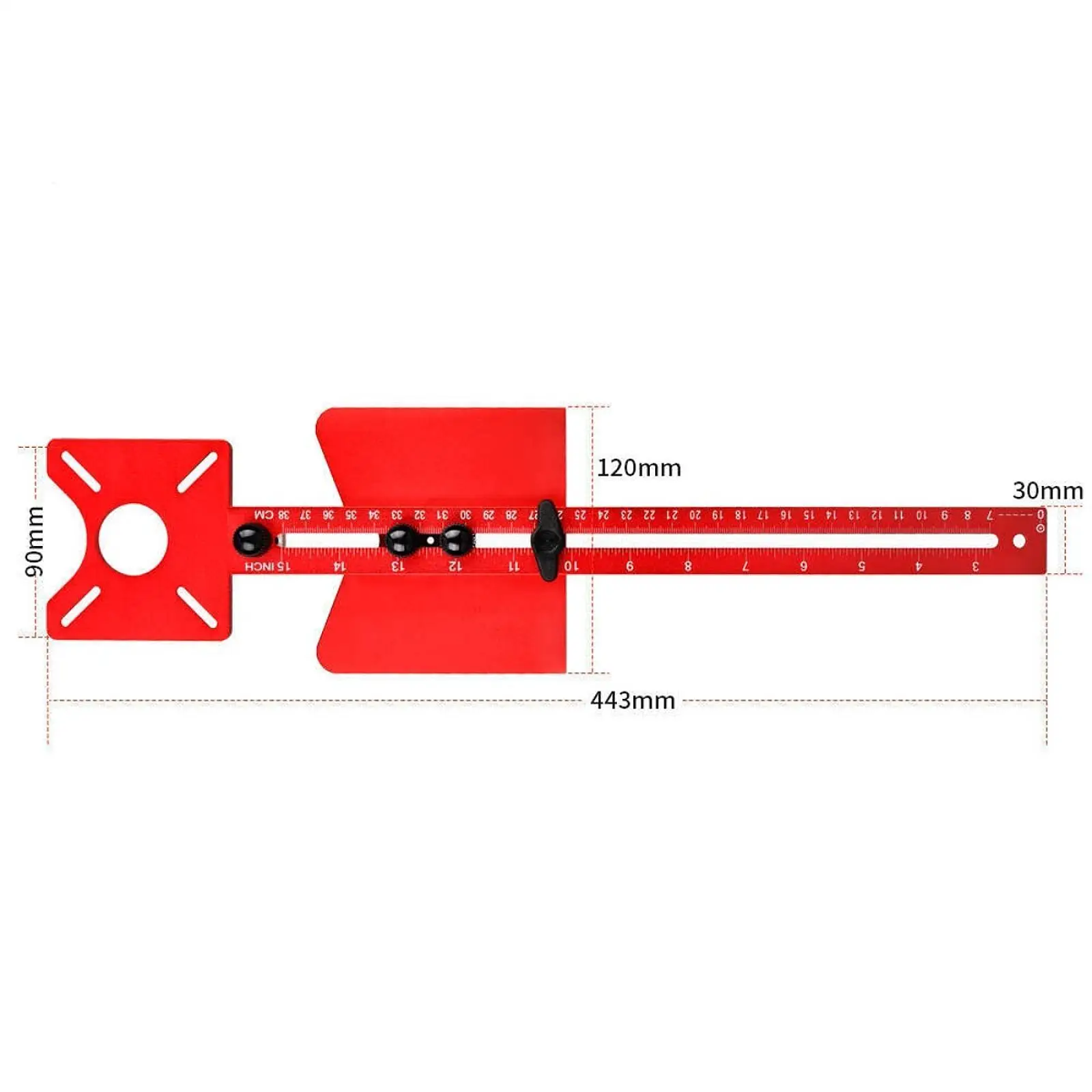 Suporte de ranhura para fresagem de roteador, métrico, multifuncional, hardware de gabinete, gabarito, gabarito de corte circular para oficina, casa