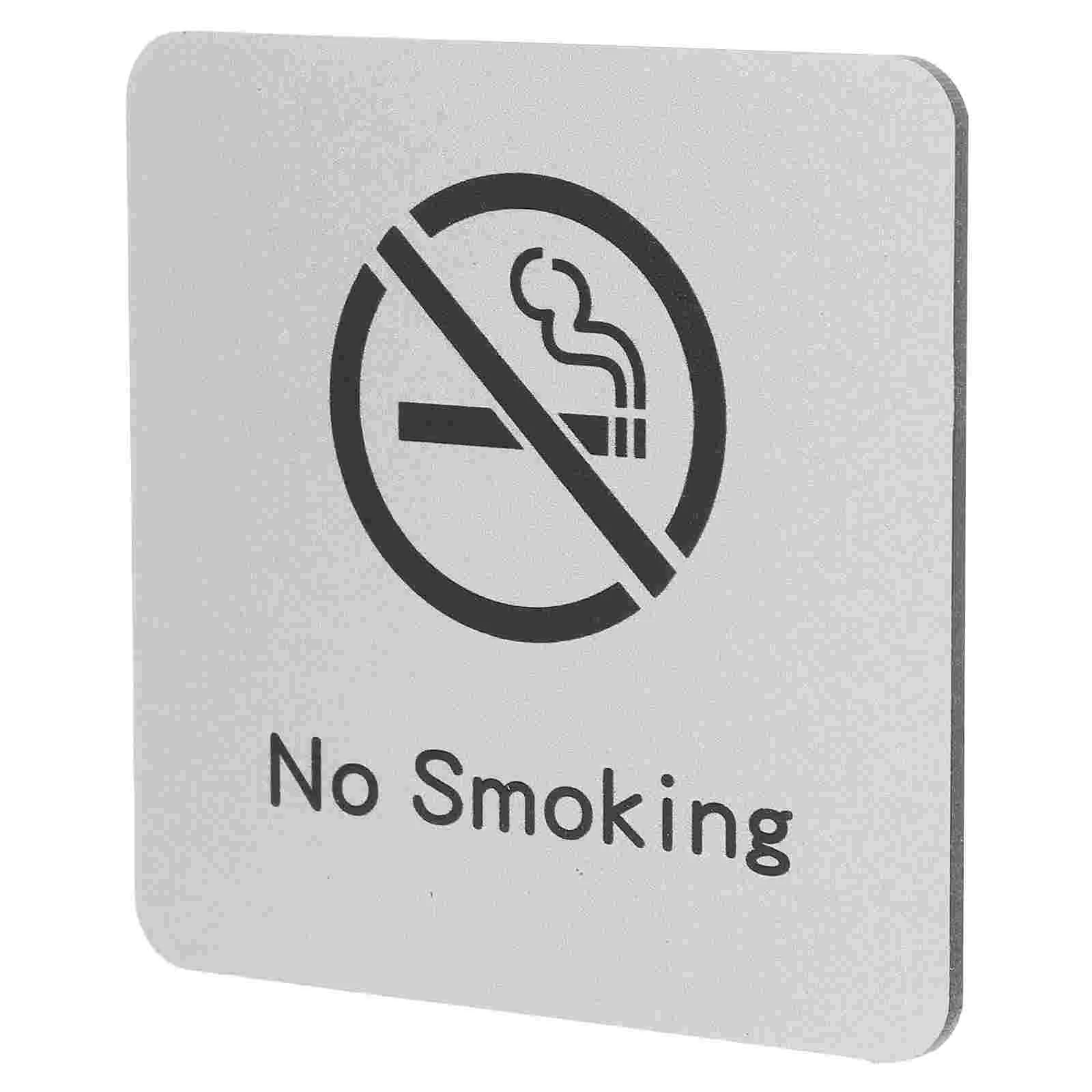 No Smoking Sign Restroom Door Bathroom for Signs Home Aluminum Decor Wall Business