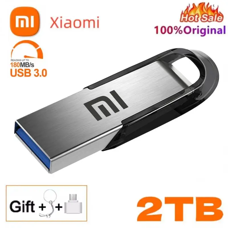 Xiaomi-unidades Flash USB de Metal de 2TB, USB 3,0 de alta velocidad, transmisión recíproca de ordenador y teléfono móvil, interfaz portátil tipo C, disco U