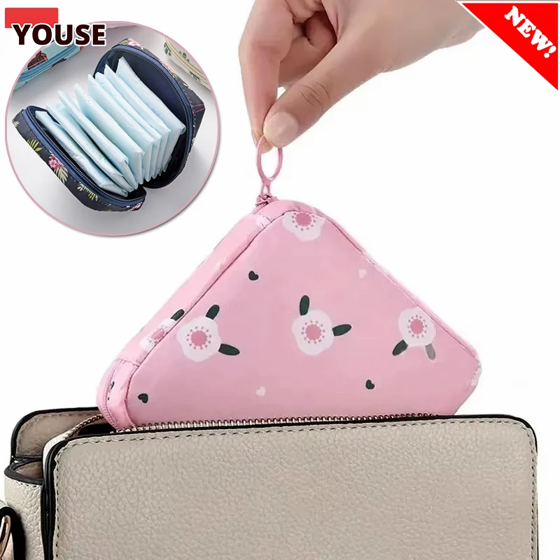 1pc Cute Sanitary Napkin Bag Storage Bag Sanitary Bag Change Purse Coin Clip Headphone Case Credit Card Holder Makeup Organizer