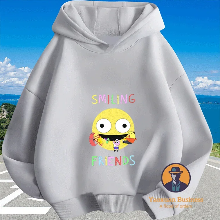 

Hot Sale Smiling Friends Season Boys Girls Kids Hoodie Cute Cartoon Print Warm Windproof Autumn Winter​