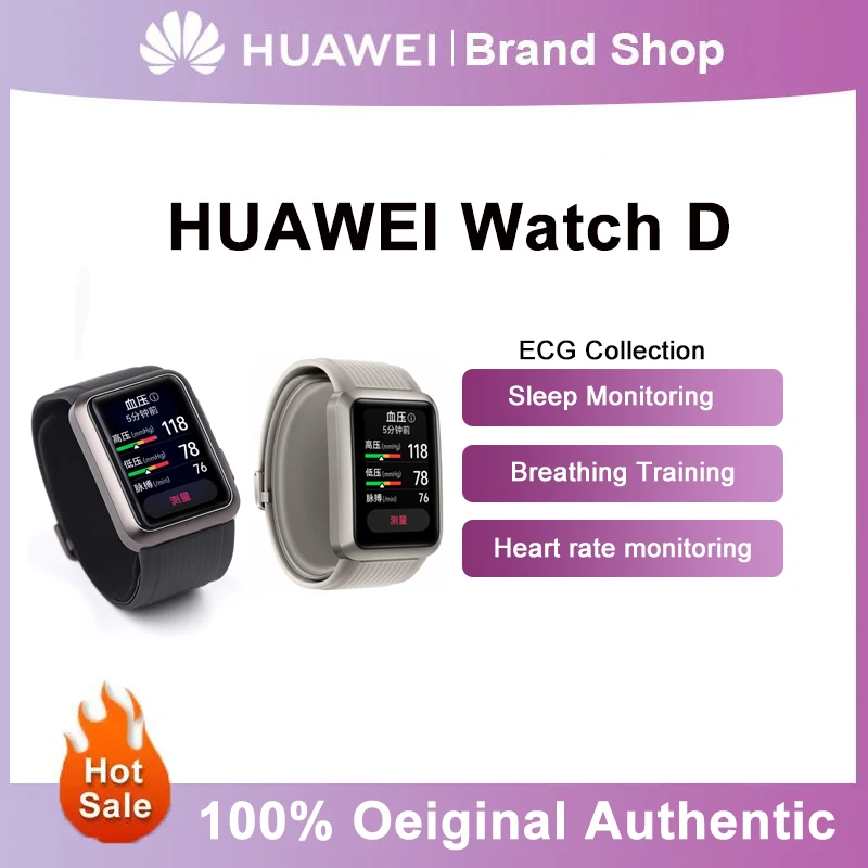 NEW Huawei WATCH D Wrist Ecg Blood Pressure Recorder Intelligent Blood Pressure Measurement ECG Health Monitoring Sports Bracele