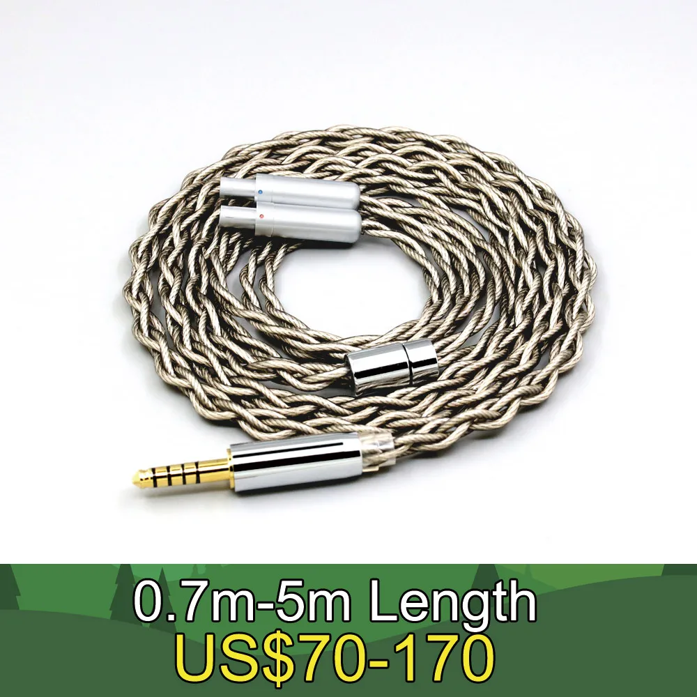 99% Pure Silver + Graphene Silver Plated Shield Earphone Cable For Sennheiser HD800 HD800s HD820s HD820 Dharma D1000 LN007933