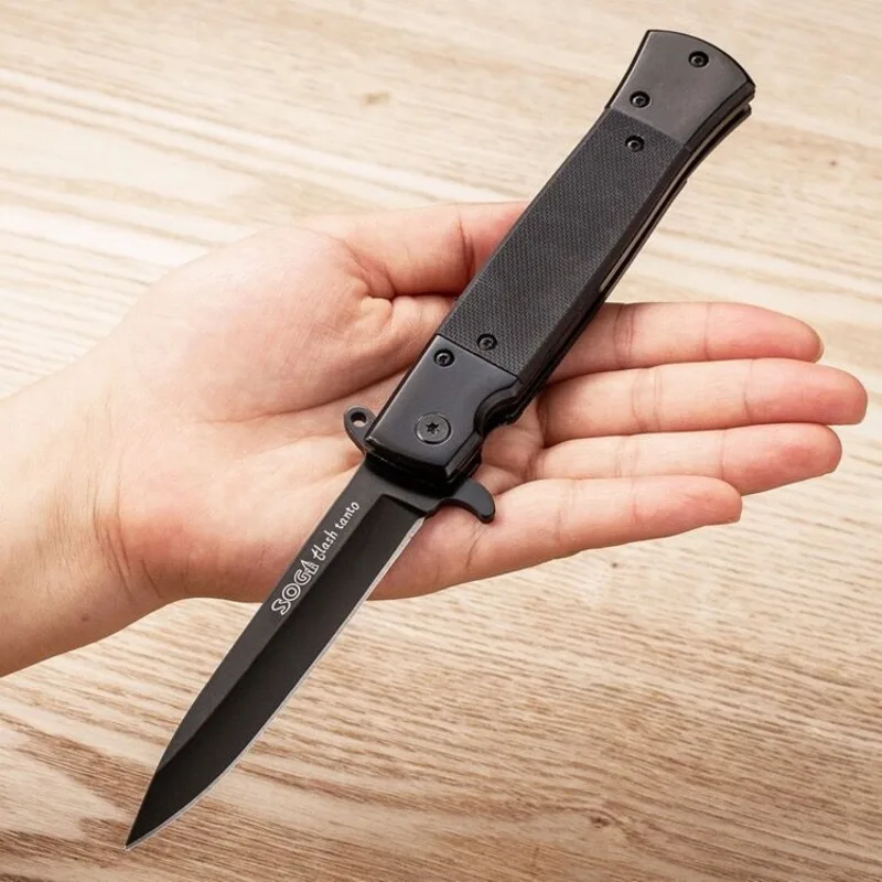 Cuchillo plegable para acampar al aire libre para hombre, alta dureza, autodefensa, supervivencia, cuchillos de bolsillo tácticos militares para caza