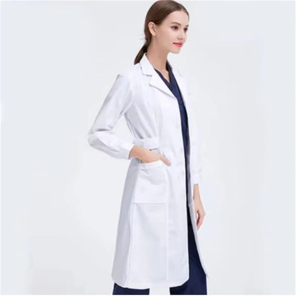 High Quality coat scrub work Beautician Mid Length Scrub Jackets Clothing women scrubs salon uniform spa uniforms