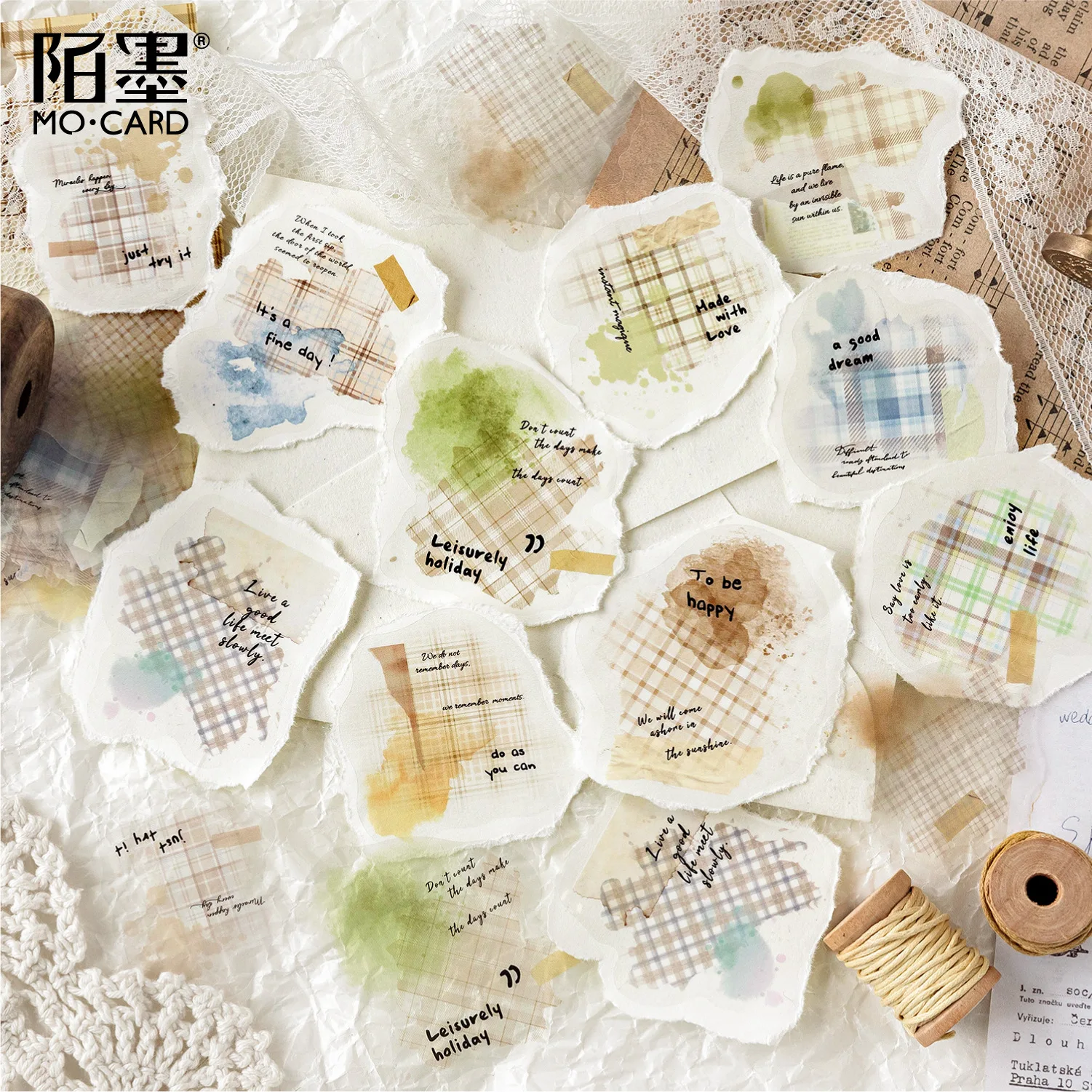 30pcs Kawaii Stationery Stickers Colorful grid pattern paving DIY Craft Scrapbooking Album Junk Journal Happy Planner Diary