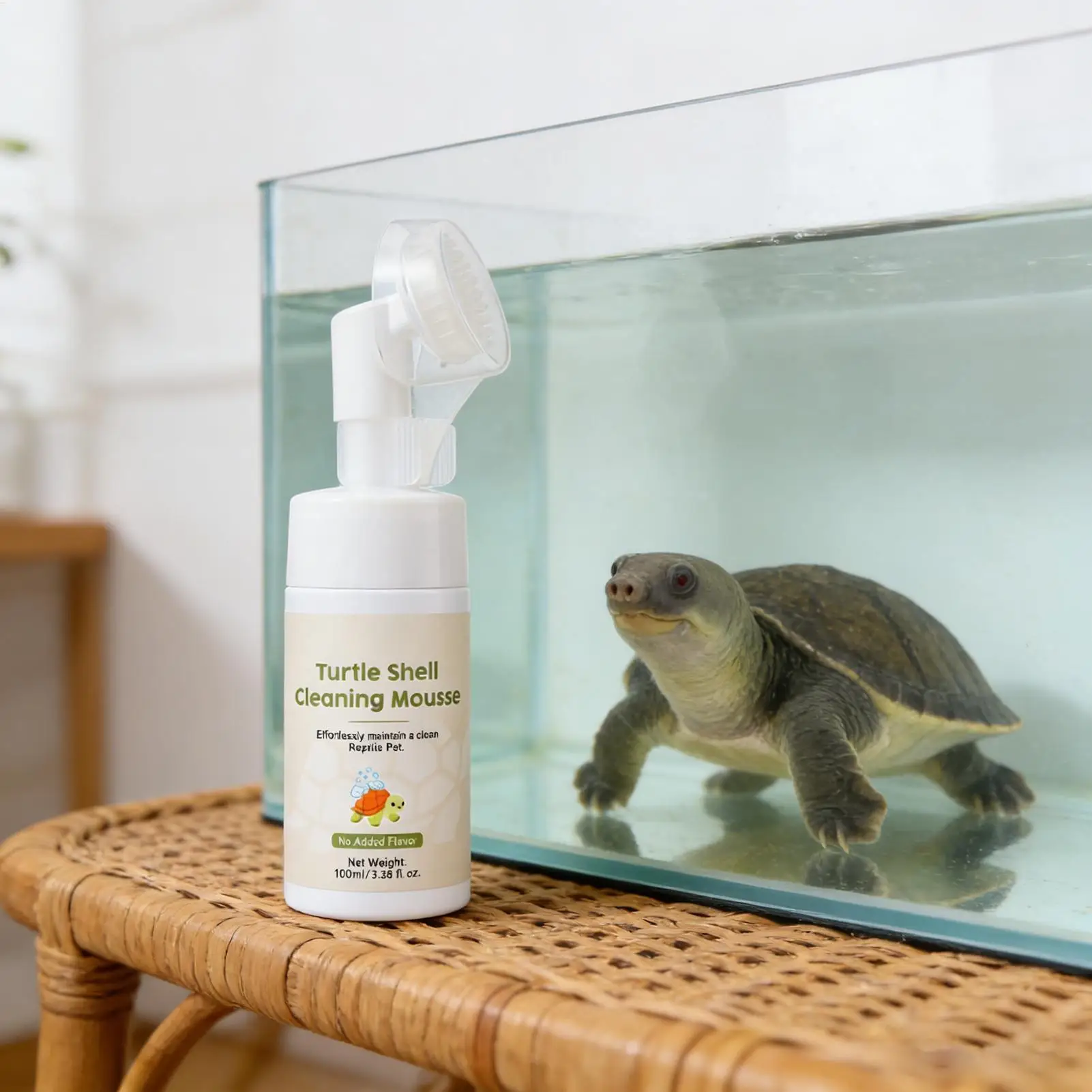 Reptile Cleaner Liquid 100ml Gentle Foaming Cleanser Moisturizing Turtle Shellcleaner For Lizard Snake Habitat Terrarium Indoor view 3