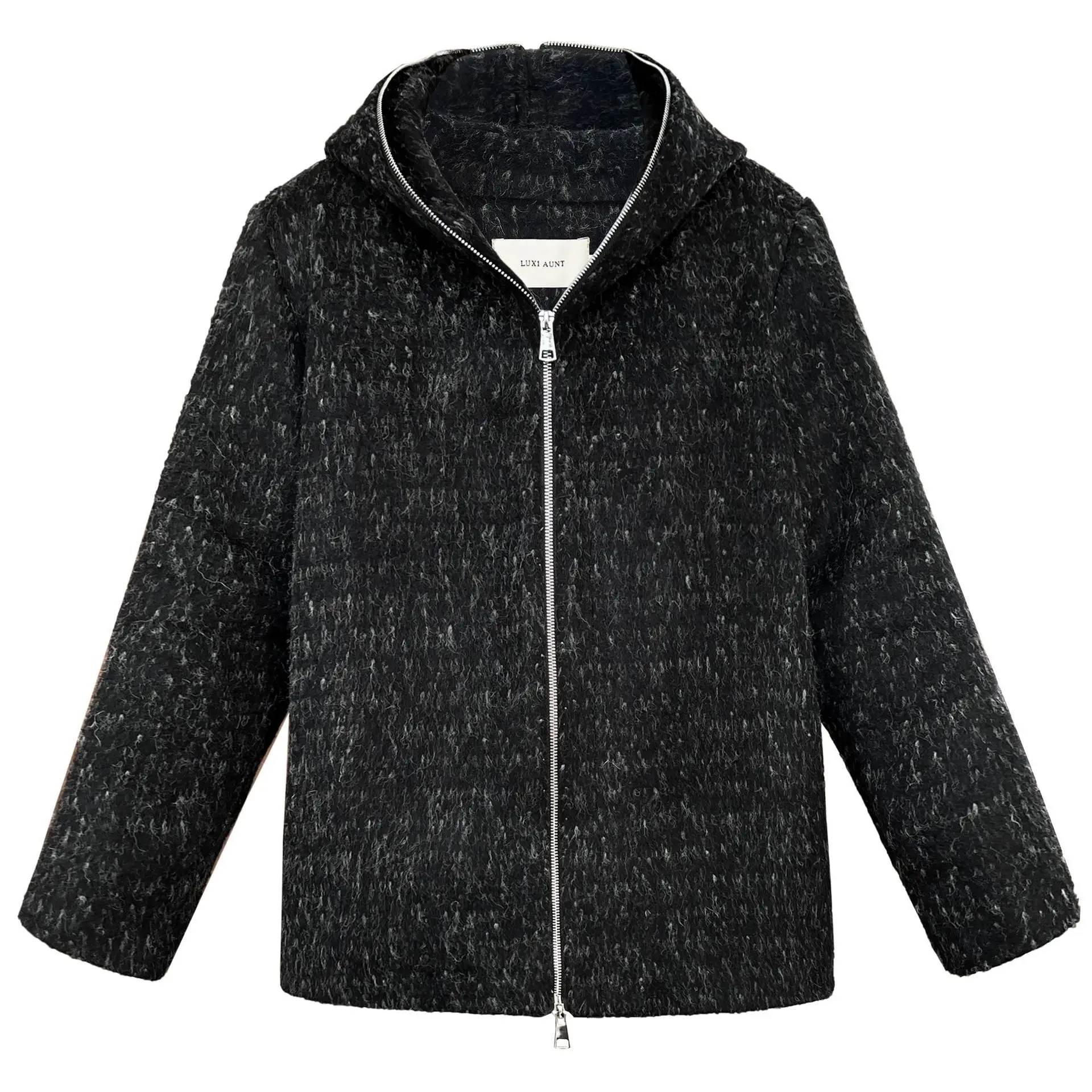 LIMO Trench da donna con cappuccio Streetwear Giacca autunno inverno Poliestere misto lana Capispalla moda per viaggi quotidiani