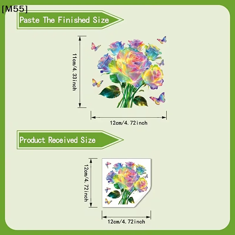 Glow-in-the-Dark Flowers Switch Sticker Tulip Lily Sunflower Wall Sticker Self-Adhesive PVC Switch Outlet Decor Easy Peel[M55] view 6