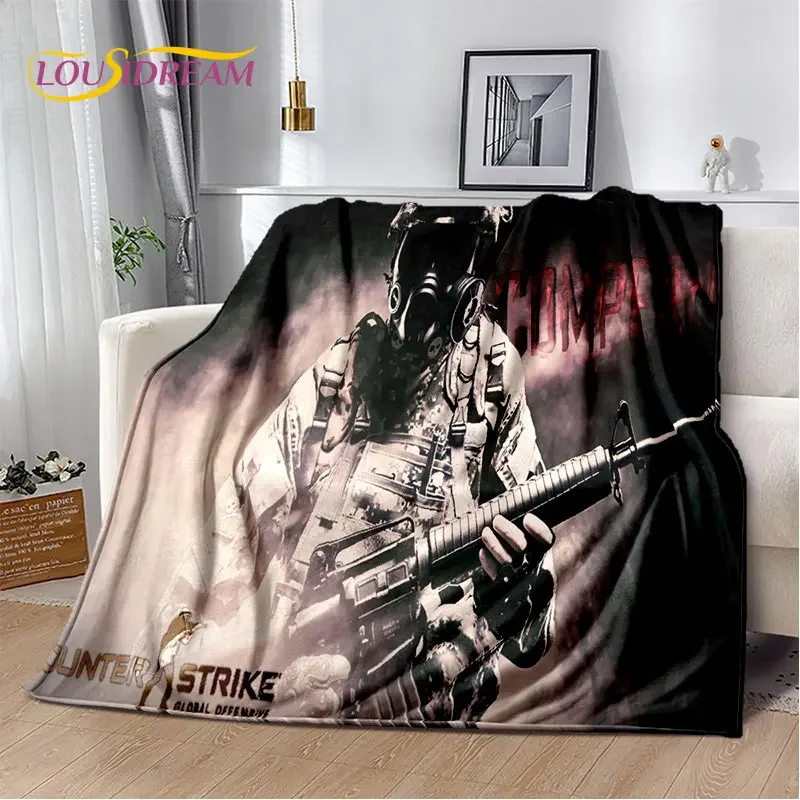 CS GO,Game Gamer,Counter Strike Soft Plush Blanket,Flannel Blanket Throw Blanket for Living Room Bedroom Bed Sofa Picnic Cover