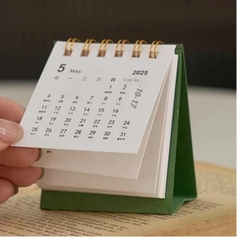 Small Desk Calendar 2026 Standing Flip Weekly Calendar Creative Coil Calendar Planner For Daily Schedule Planning