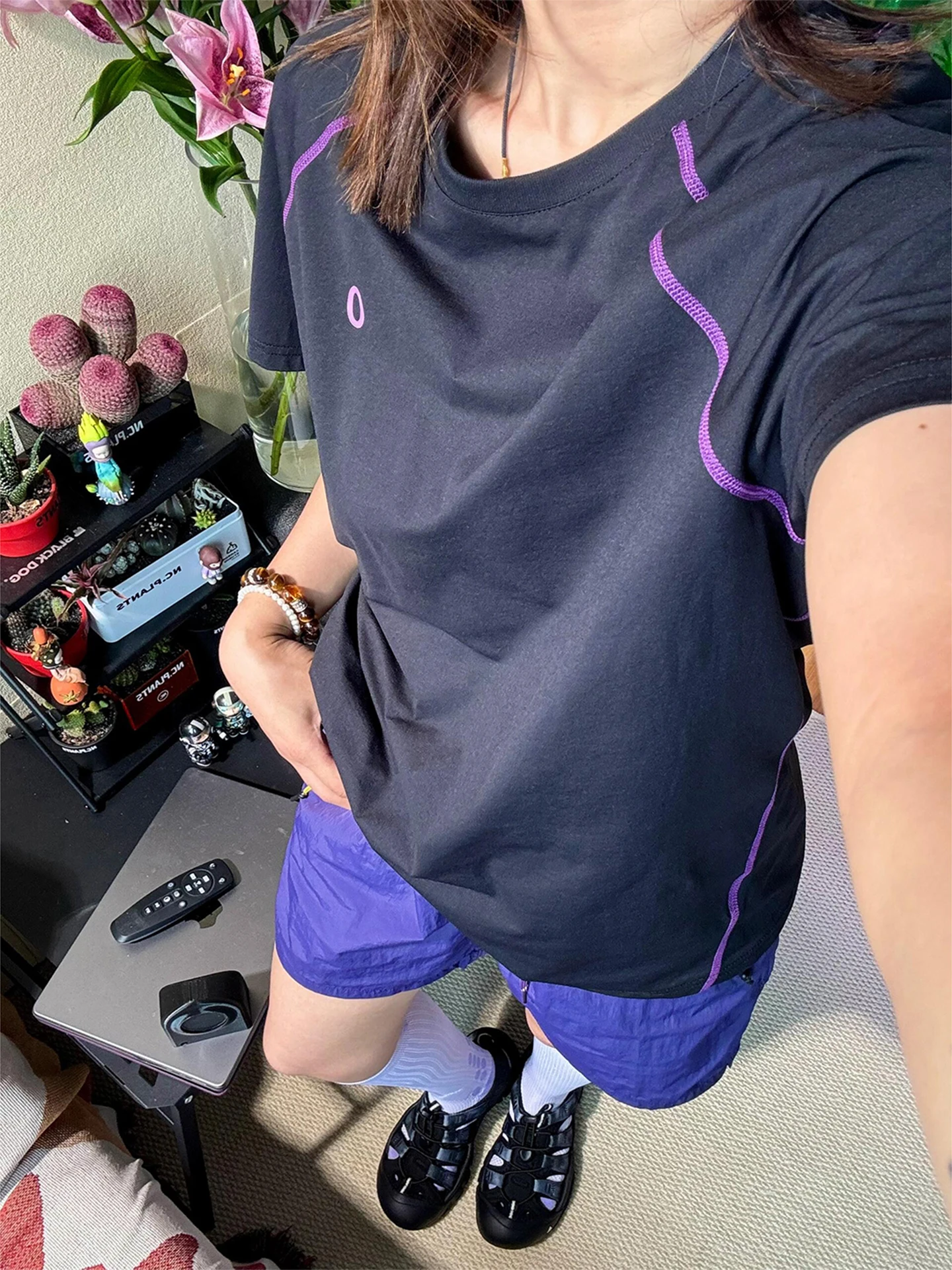 

Black Ice Silk Quick Dry Breathable Short Sleeve Outdoor Sports Badminton Training Clothes Cool Feeling Half Sleeve for Men A...