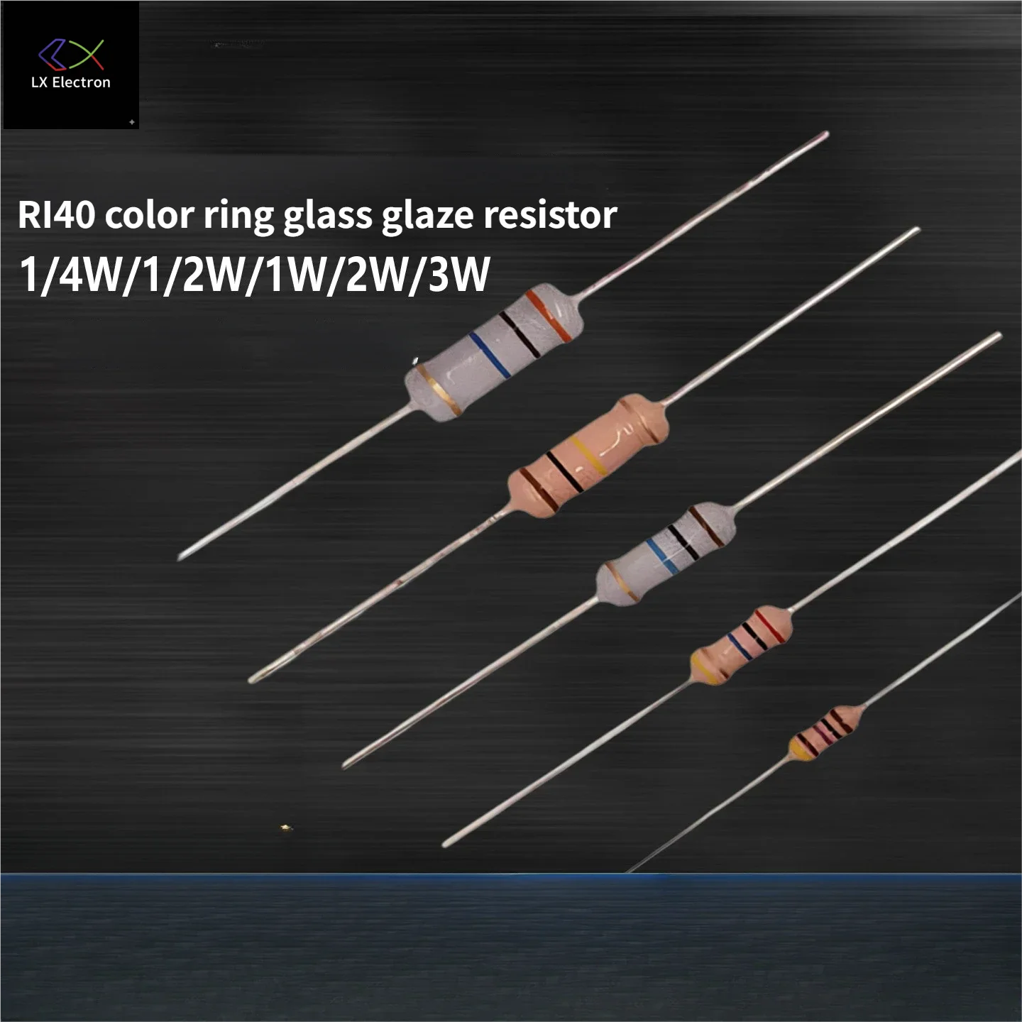 10-300pcs RI40 Precision 5% High Voltage Glass Glaze Resistor 0.25W 1M-200M, Replacement for Ohmite/Vishay HV, Stable Thick Film