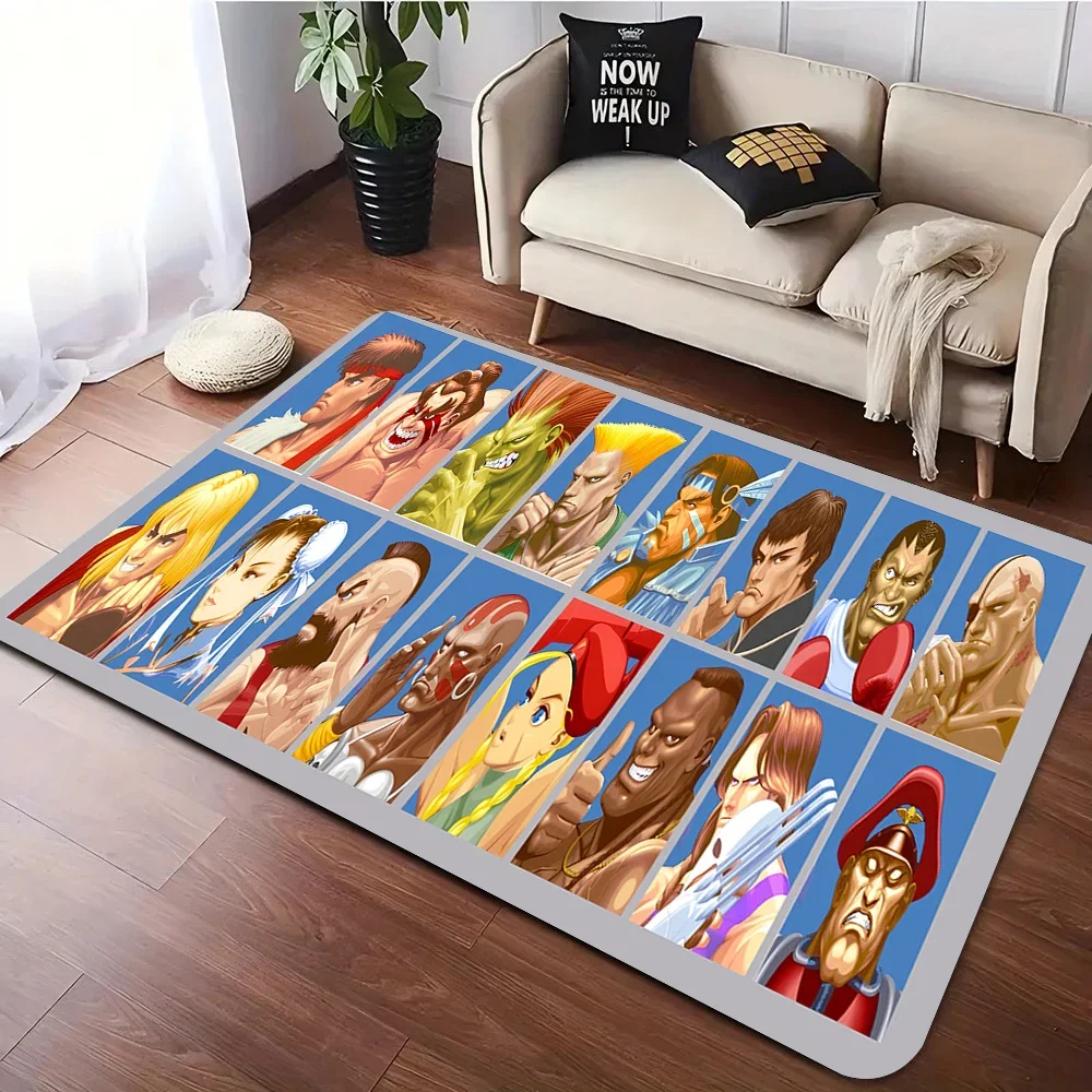 Fighter Arcade Game Carpet Rug for Living Room Decor Man's Bedroom Floor Mat Balcony Lounge Rugs Japan Fighting Game Mats