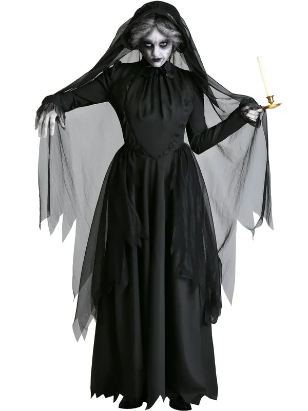 

Halloween Witch Costume Zombie Bride Women's Outfit Traditional Chinese Stage Performance Clothing Autumn Fashion