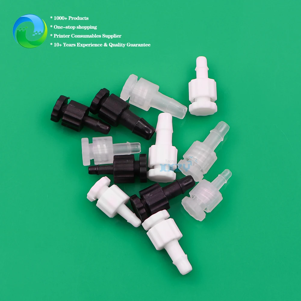 20 Teile/los Tinte Rohr Stecker mit Stecker für Inkjet Drucker UV Flachbett Maschine Rohr Kupplung Joint Buchse