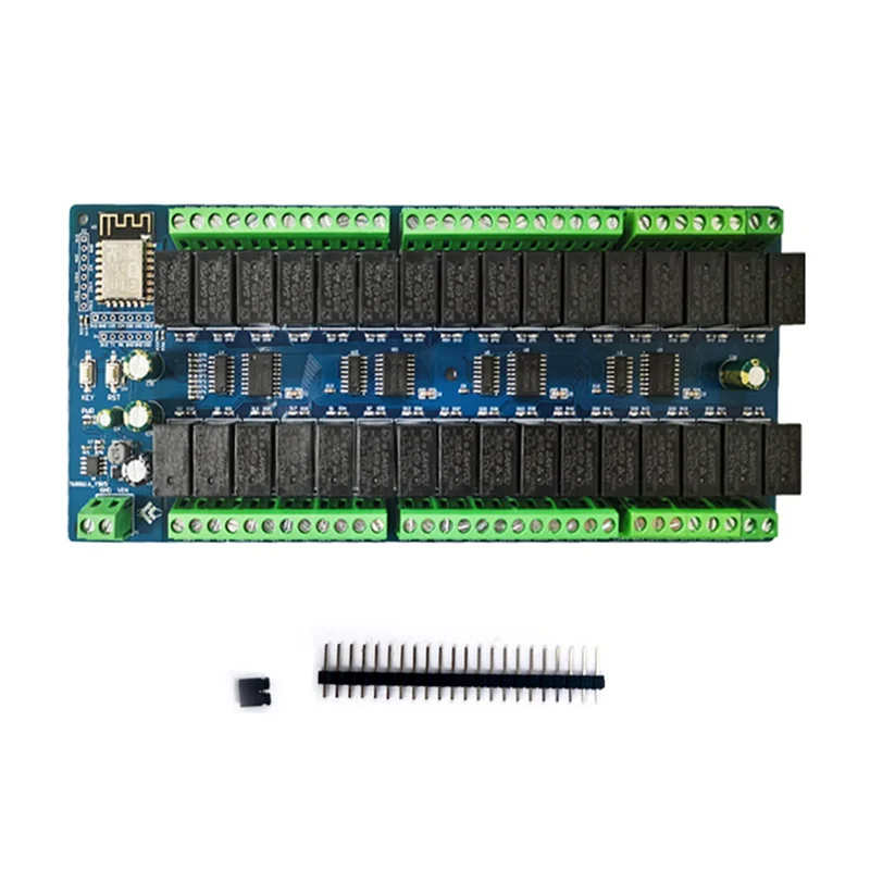 DC24V Power Supply ESP8266 Development Board WiFi 32-Way Relay Module ESP-12F Secondary Development Board HOT
