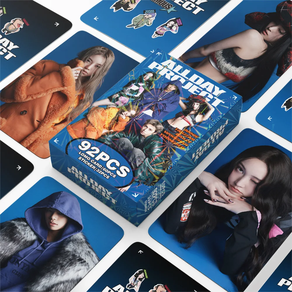 92 Uds. Tarjetas pequeñas colección Kpop PROJECT ALLDAY BL JEN, juego de tarjetas Lomo, pegatinas de papelería periférica, tarjetas para seguidores, regalos