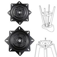 360° Rotation Bar Stools Swivel Plate Universal Steel Swivel Platform Sturdy Easy Installation Rotary Plate