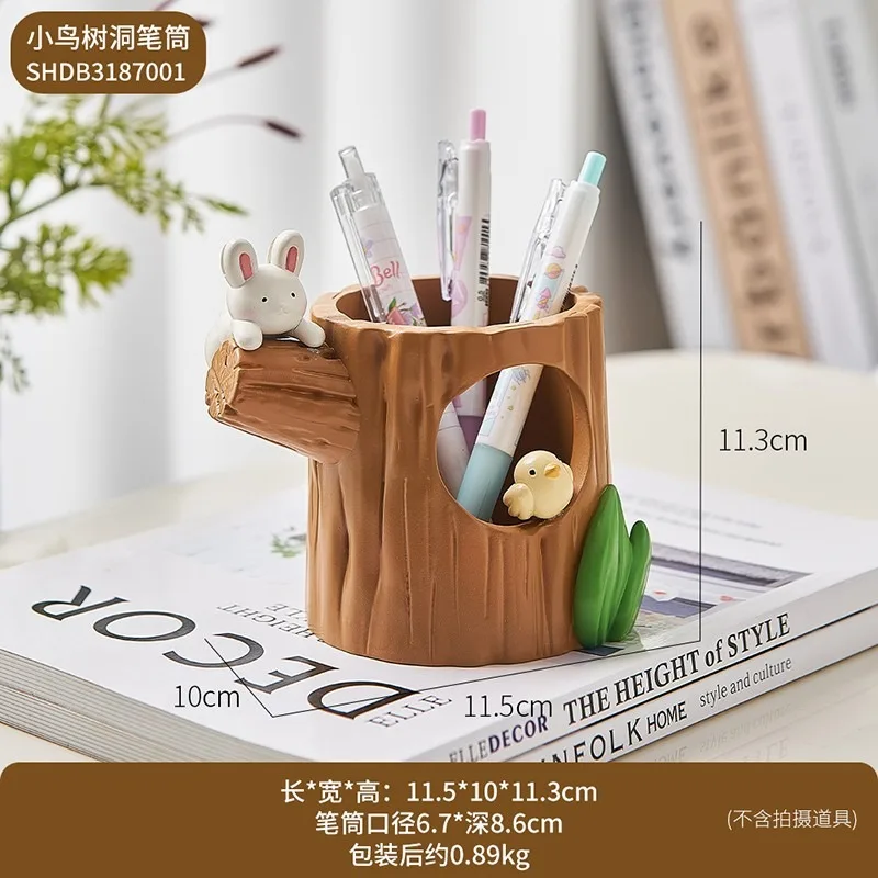 Creative and Cute Pen Holder, Office Decoration Storage Box, Student Desk Decoration Gift