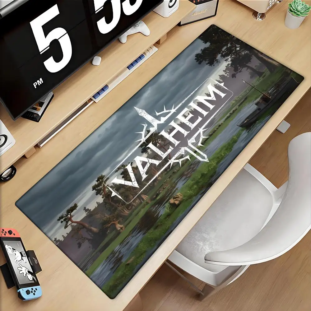 

Cool sandbox fighting game Valheim Mouse Pad Gamer Gaming Rubber Seamed Mouse Pad Accessories Desk Keyboard Pad Computer Laptop