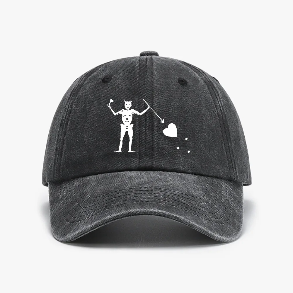 

fashion Black Beard Blackbeard Edward Teach Pirate print Baseball cap Men women adjustable hat Distressed Washed cowboy hats