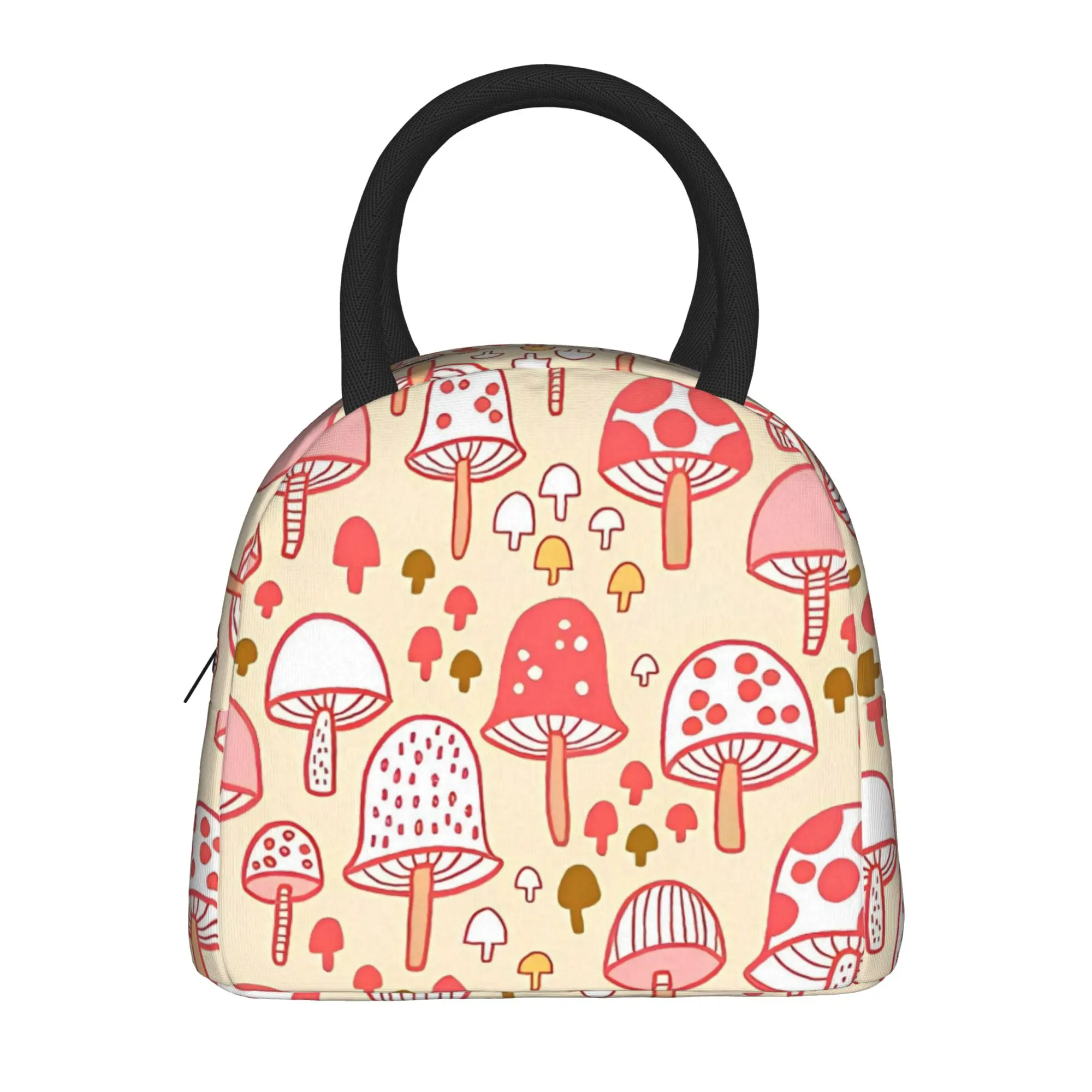 Cartoon Mushroom Forest  Insulated Lunch Bags Thermal Bag Meal Container Portable Tote Lunch Box Food Storage Bags Work  Outdoor