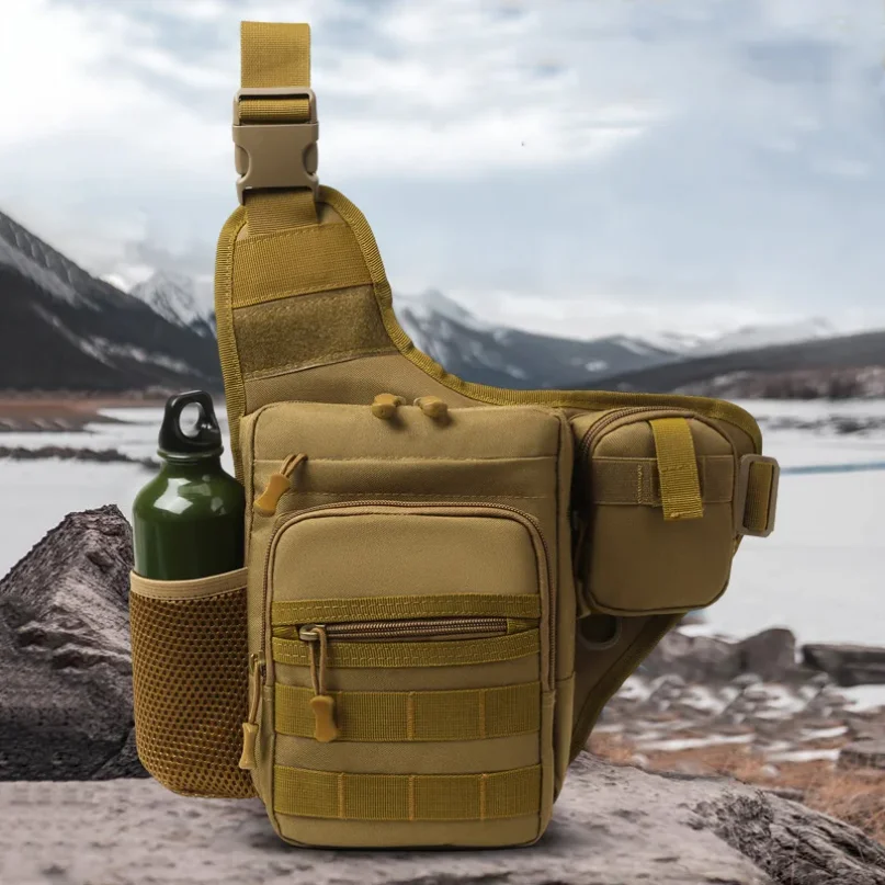 

Camping Climbing Bag Chest Pouch For Men Cycling Hiking Travel Outdoor Sport Tactical Crossbody Molle Fishing Waist Fanny Pack