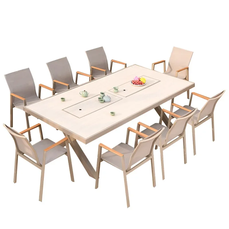 

Outdoor, tables and chairs, courtyard, garden, leisure, Nordic, baking table, Chinese style, aluminum alloy, household