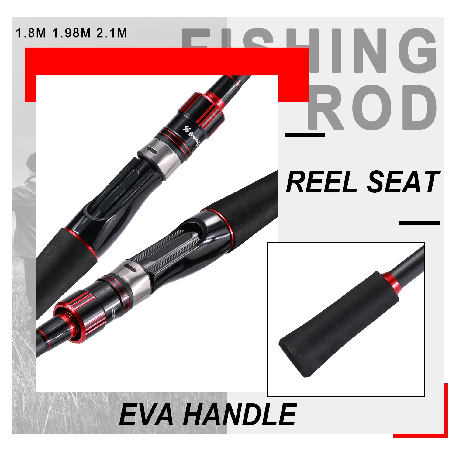 Sougayilang الغزل خفيفة الكربون الصيد رود إيفا مقبض ماكس السحب 5 كجم لسمك السلمون المرقط باس الكارب صيد المياه العذبة Pesca #4