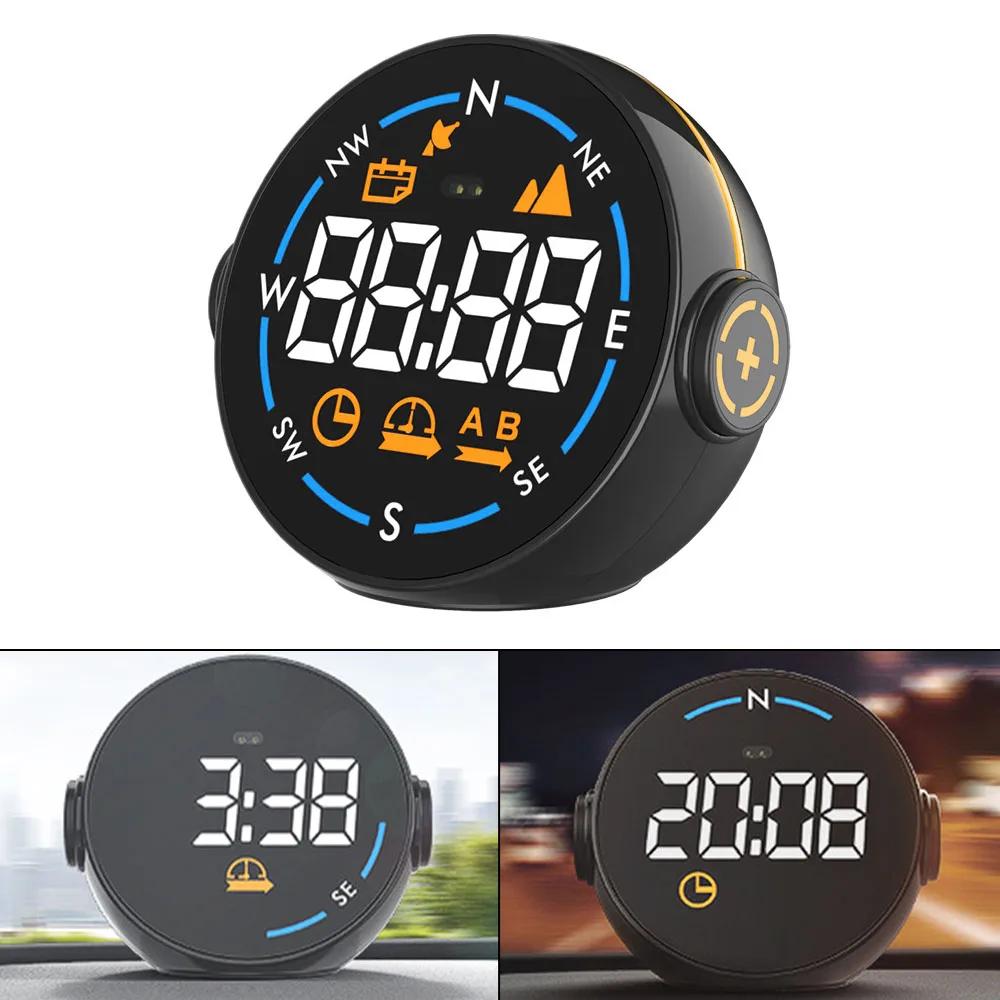 Car Digital Speedometer Incline Meter OBD2 GPS Dual System Display Meter Gauge Head Up Display Slope Tilt Meter Car HUD Display