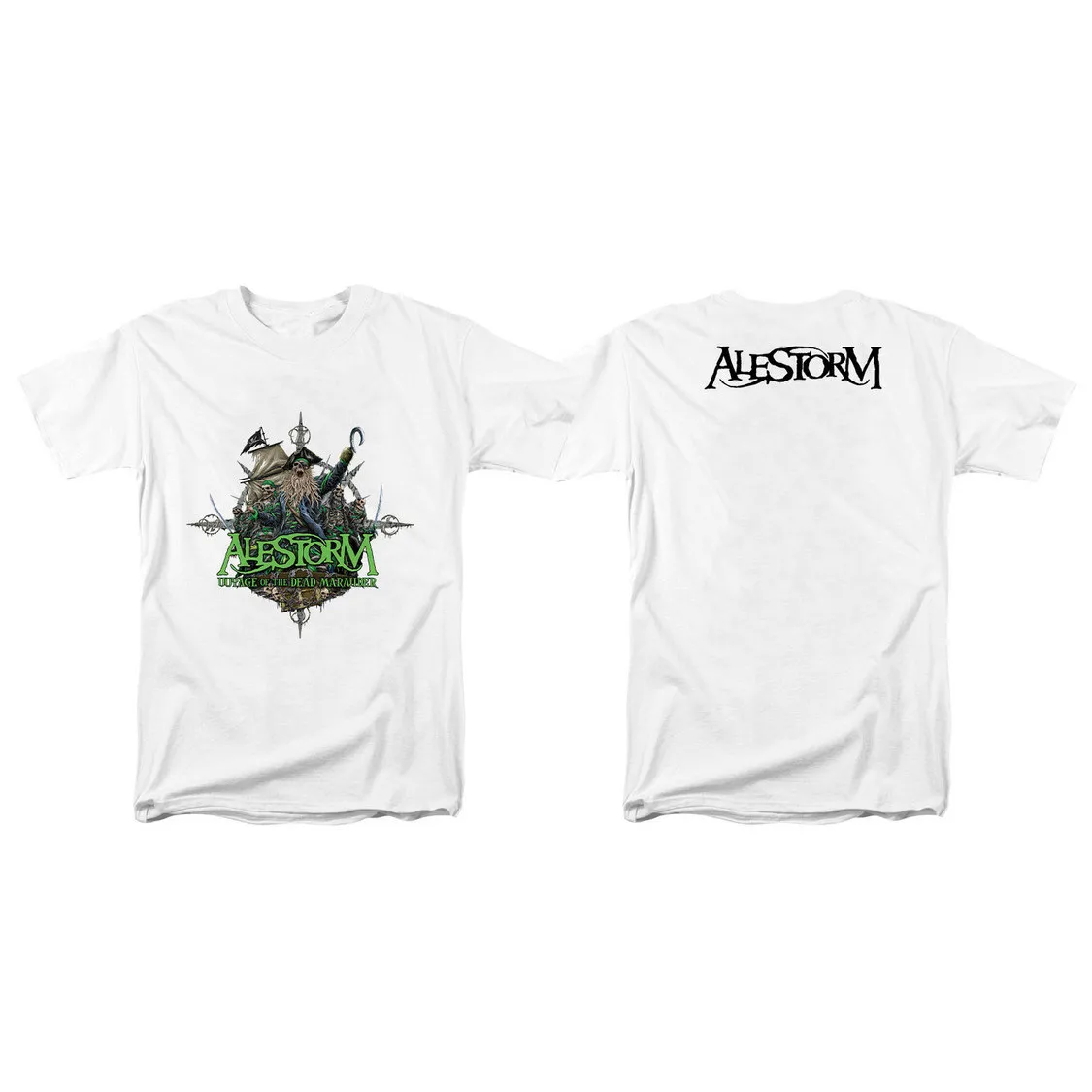 Alestorm Dead Core Metal Viking Pirate Pure Cotton White Vintage Short-Sleeved T-shirt