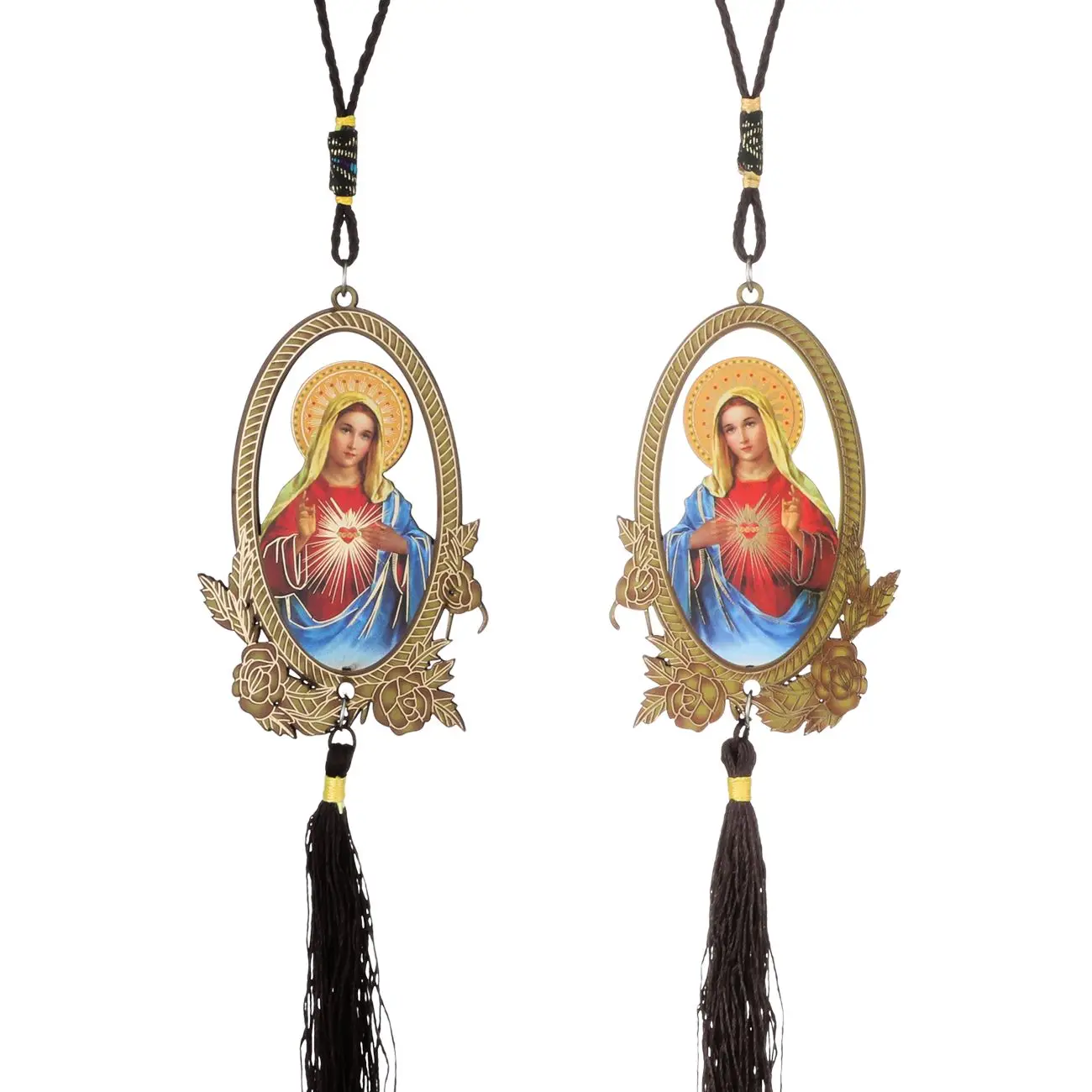 Diyalo Unsere Liebe Frau Jungfrau Maria Heiliges Herz Anhänger Holz Katholisches Auto LKW Behänge Home Decor Tür Ornament Kirche Taufe Geschenke – Detail 5
