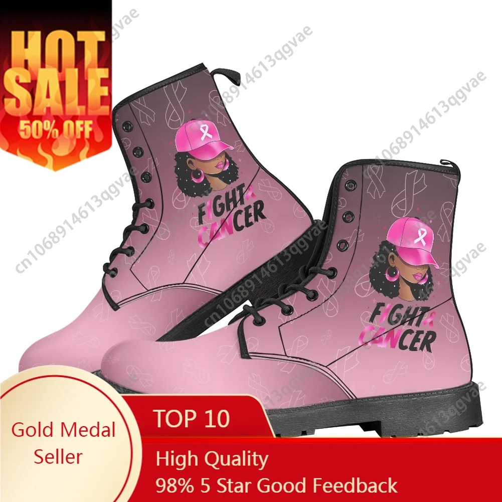 Cancer Survivor Breast Cancer Boots Mens Womens Teenager Shoes Casual Boot Outdoor Light High Quality Couple Customize Shoe