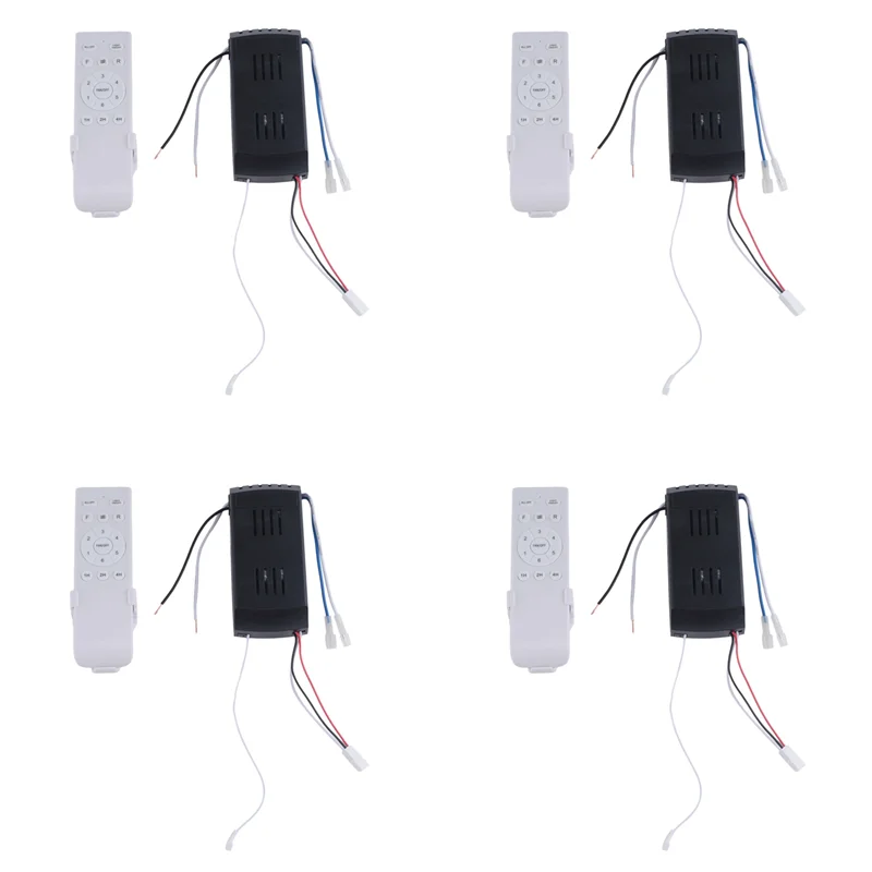 BAAJ-4X Universal Ceiling Fan Remote Control Kit Replacement, 6-Speed & Timing, Remote Replacement For DC Ceiling Fan Light