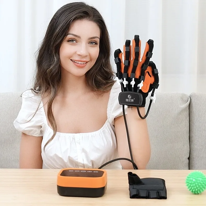 Hemiplegia Finger Rehabilitation Trainer Robot Gloves Braces Supports Bone Care